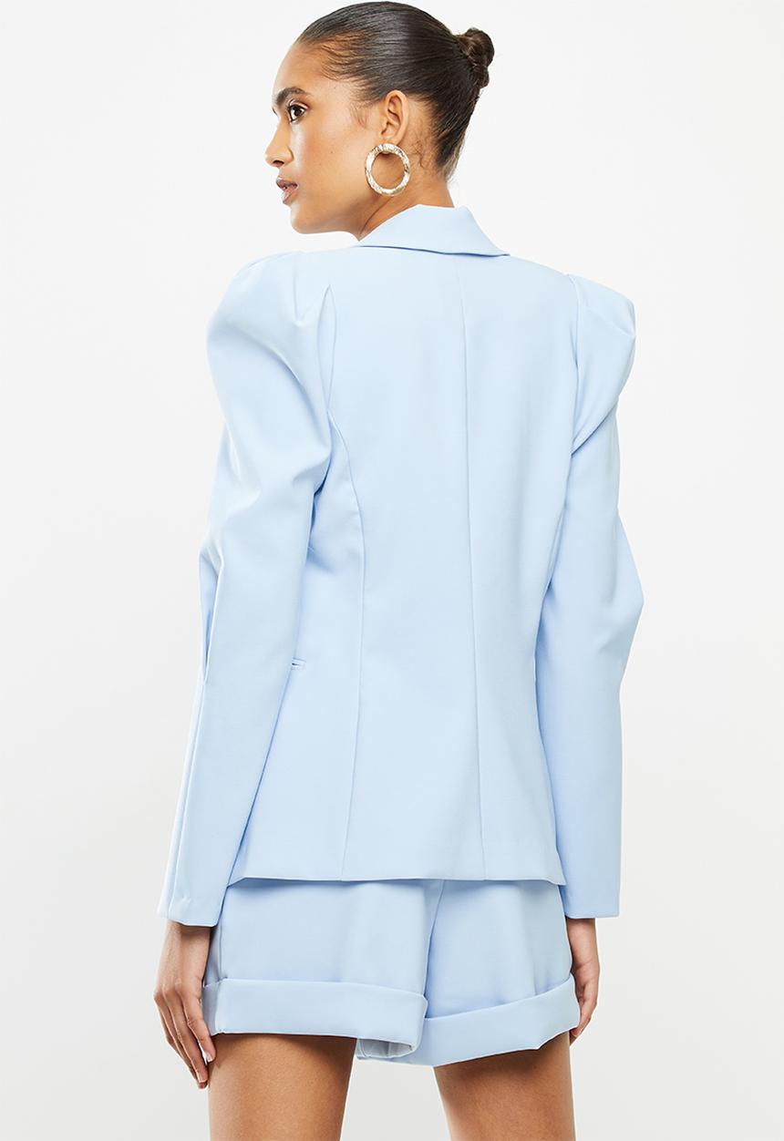 SISSY BOY - Girl boss: fashion blazer with puffy sleeve - soft blue