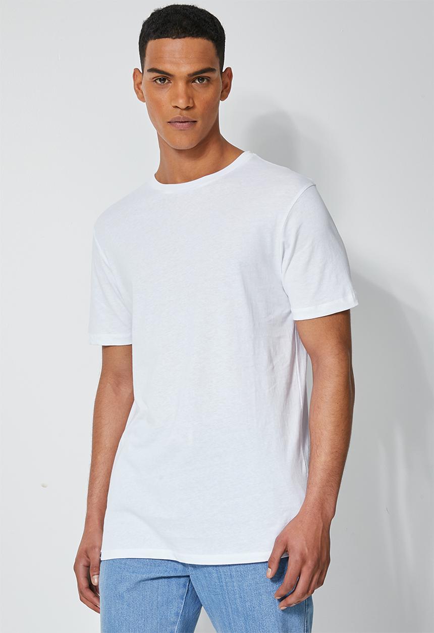 Superbalist - 3 pack Barney longline curved hem tee - white