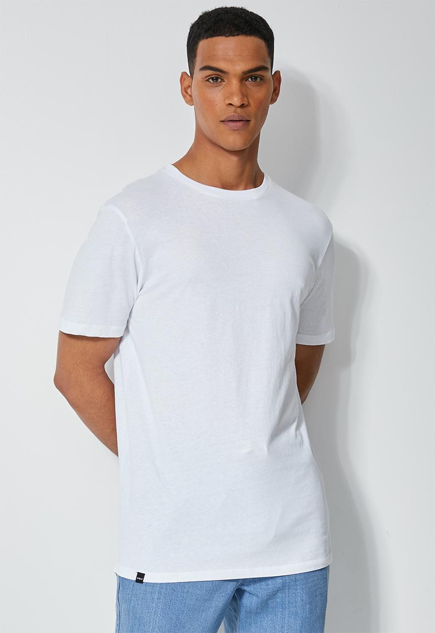Superbalist - 3 pack Barney longline curved hem tee - white