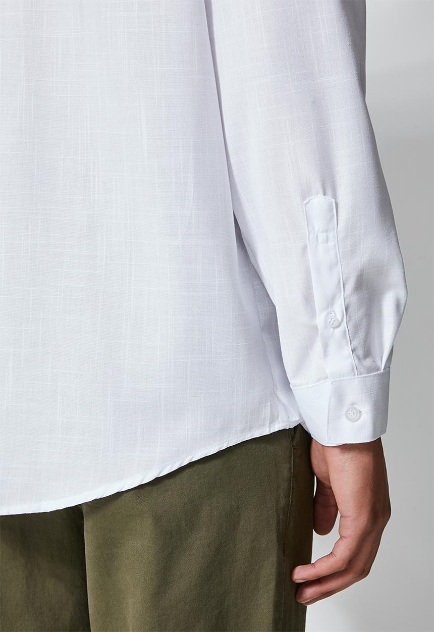 Superbalist - Barber regular fit long sleeve shirt - white