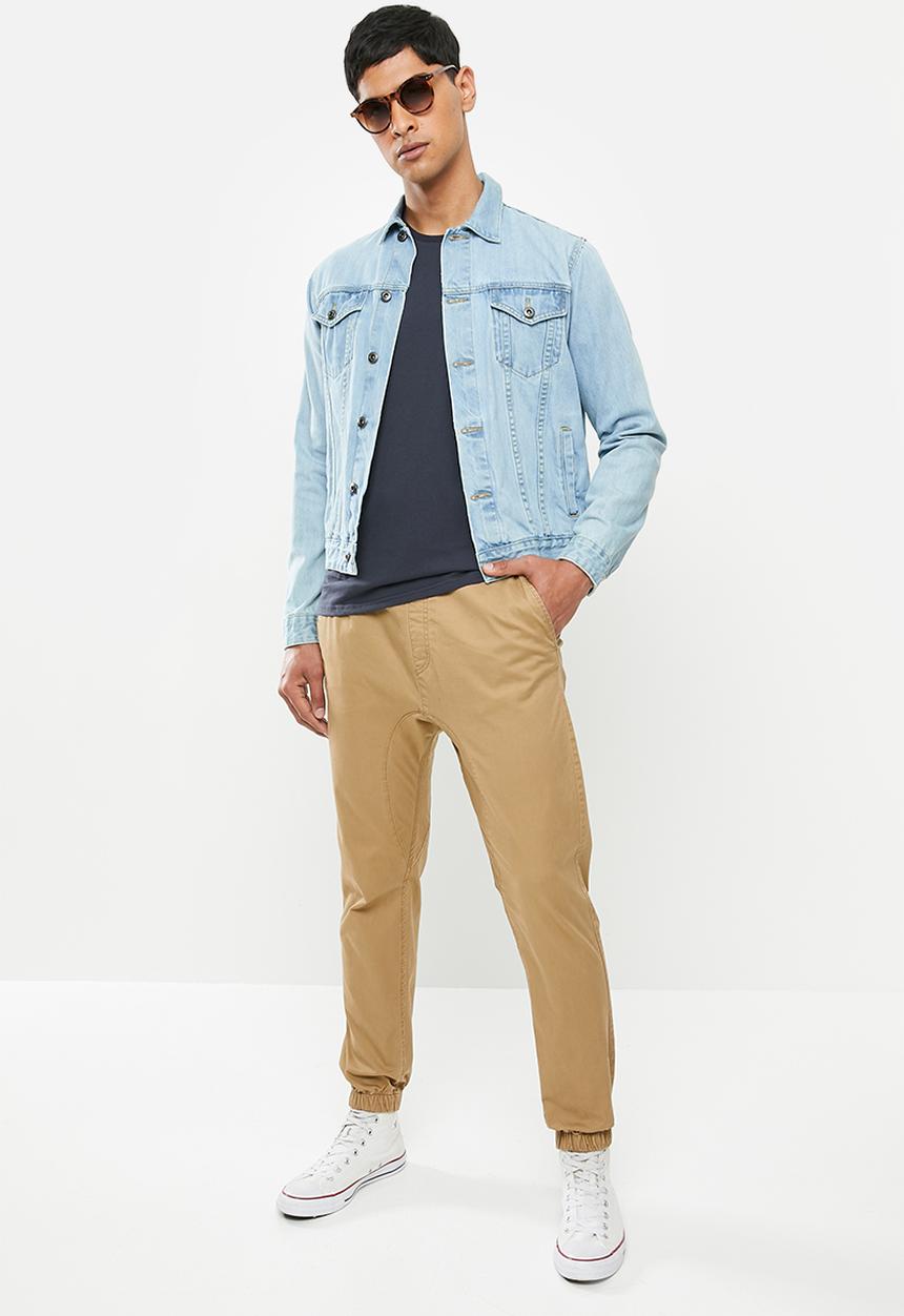 Cotton On - Drake cuffed pant - stone
