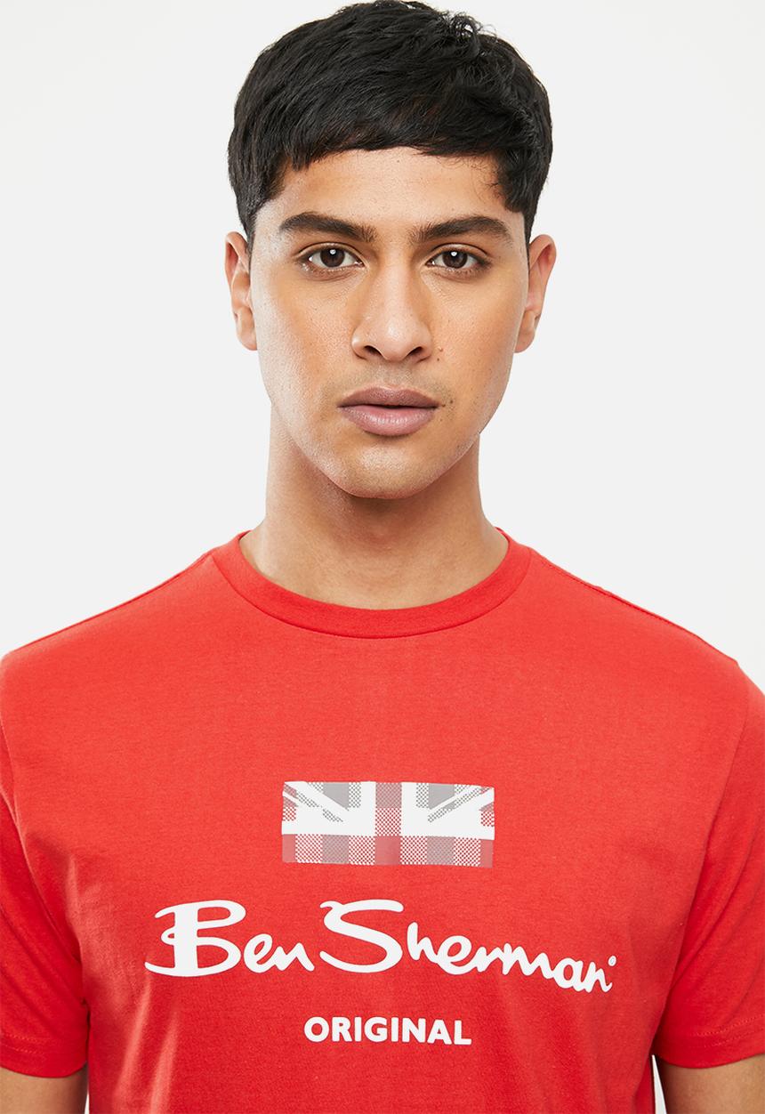 Ben Sherman - Chest print tee - red