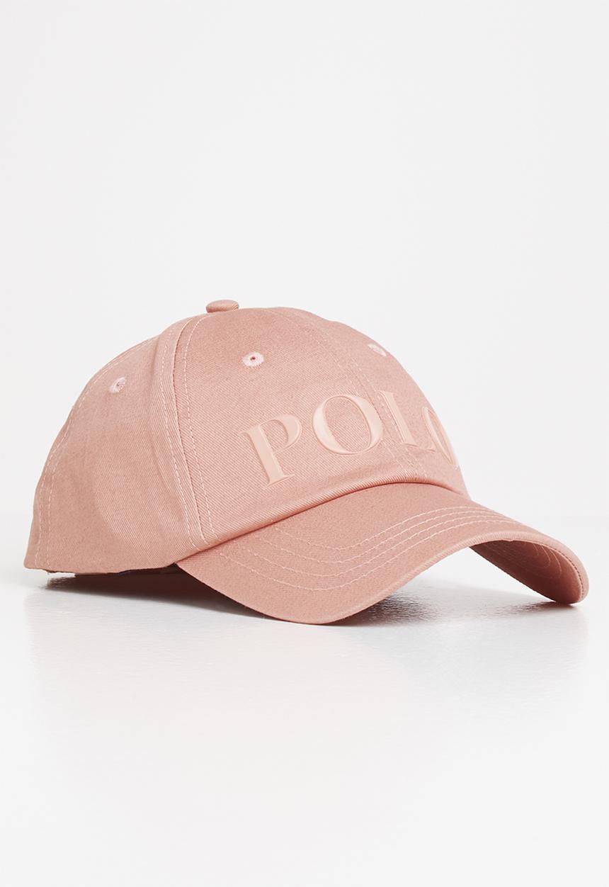 POLO - Ladies hazel rubber branded cap - blush