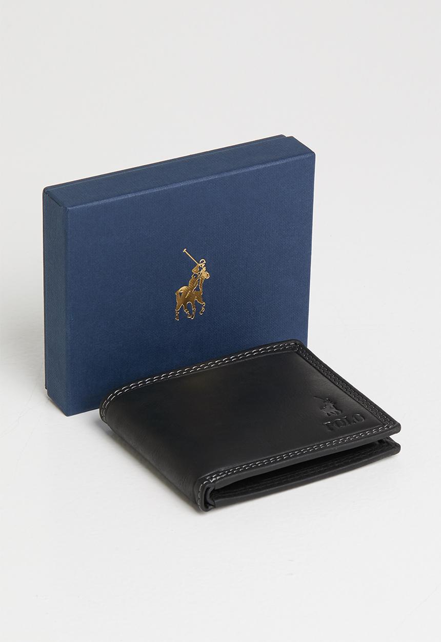 POLO - Tuscany leather credit card billfold - black