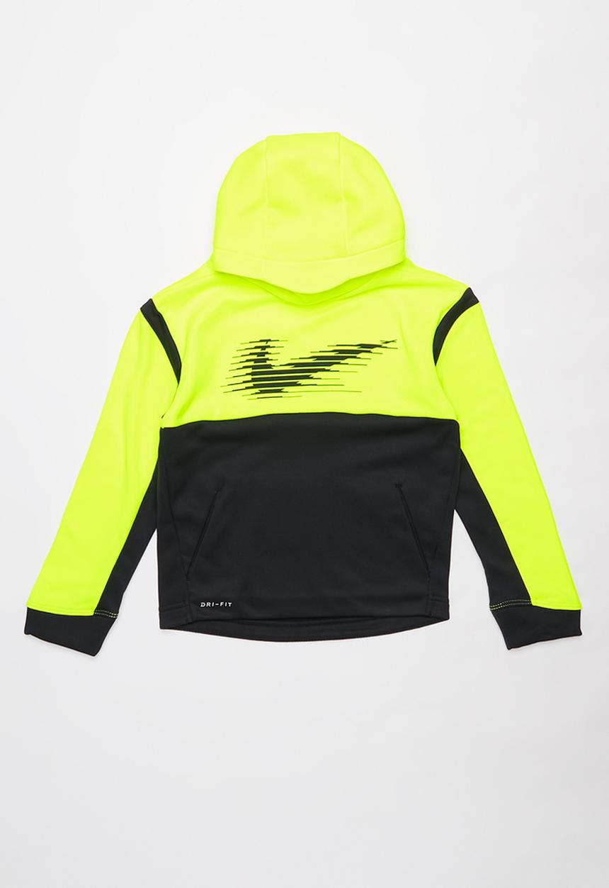 Nike - Nkb therma swoosh po hoodie - yellow & black 