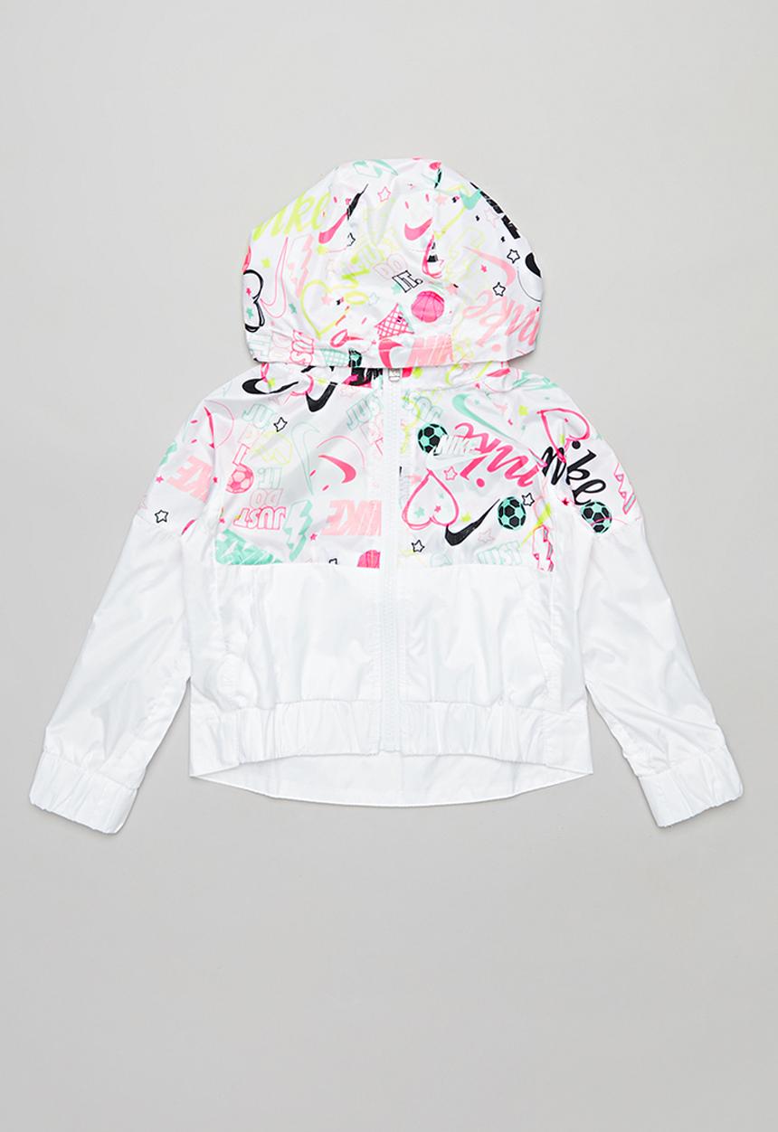 Nike - Nkg scribble aop wind jacket - white