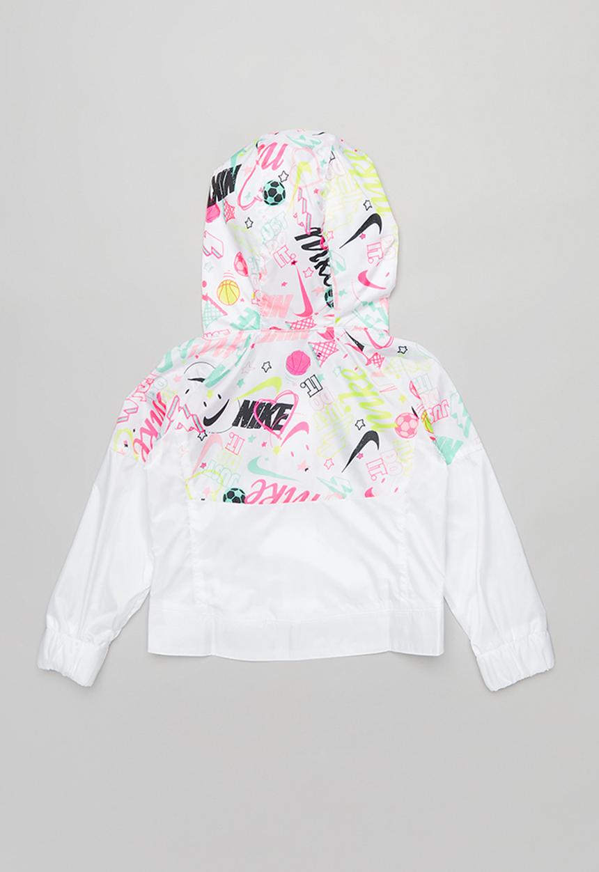 Nike - Nkg scribble aop wind jacket - white