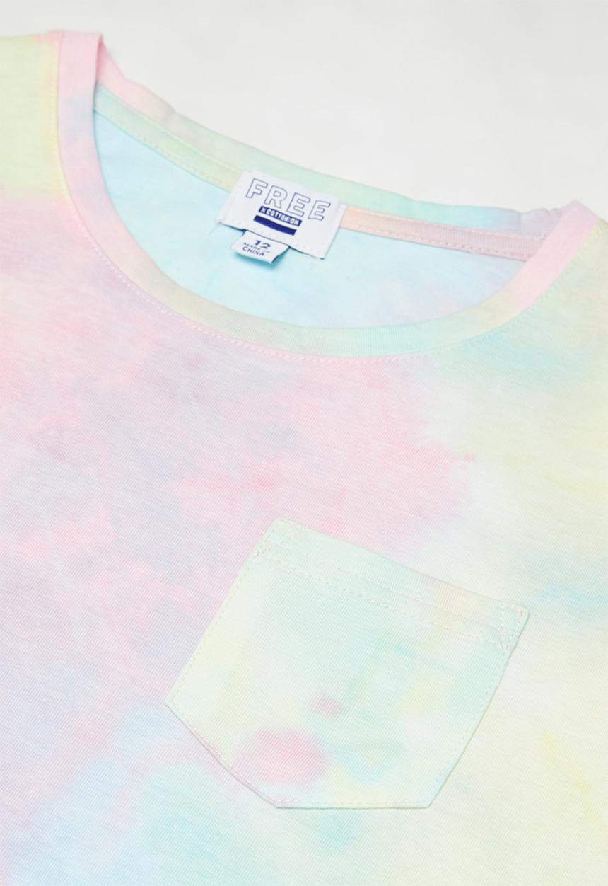 Free by Cotton On - Toni T-shirt dress - rainbow tie dye