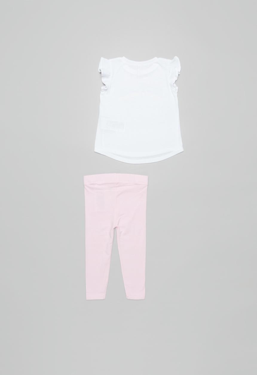 Converse - Cnvg girl flutter legging set - white & pink