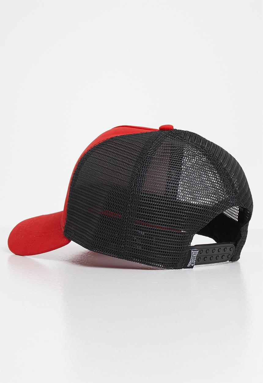 Lonsdale - Peak cap - red & black 
