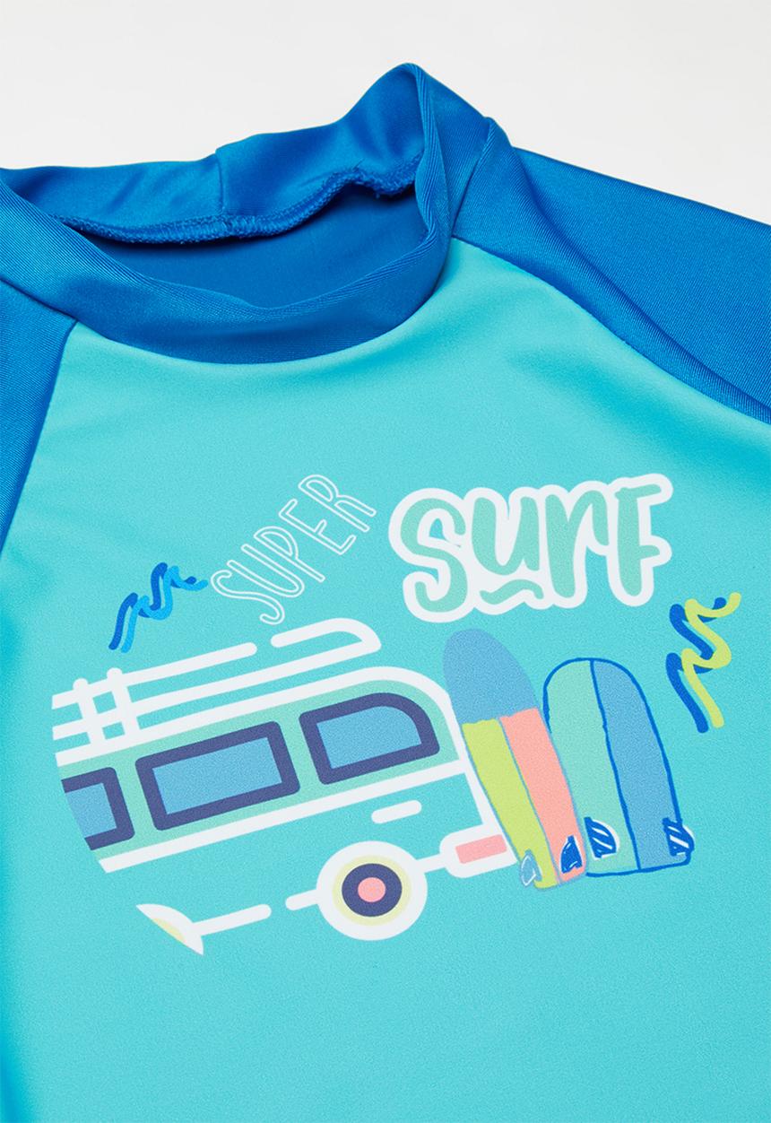 Pop Candy - Boys rashvest & shorts set - blue & navy