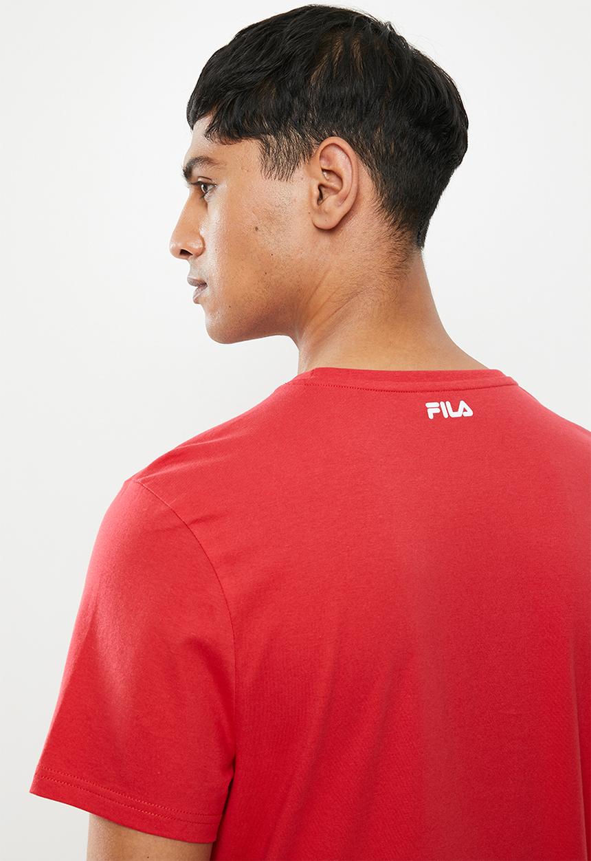 FILA - Mono deckle T-shirt - red