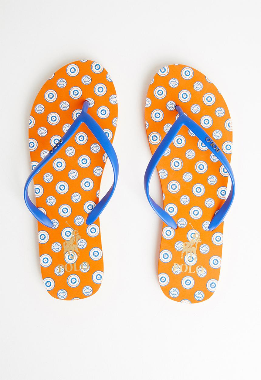 POLO - Elizabeth paisley flip flop - orange