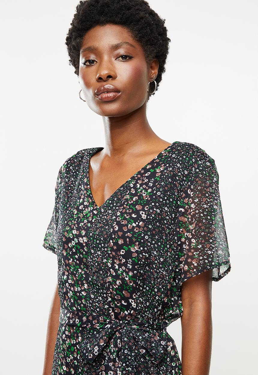 Jacqueline de Yong - Sibel 2/4 midi dress - black