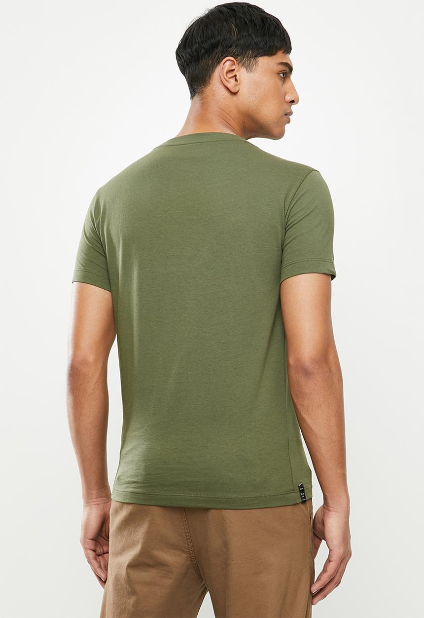 Replay - Basic jersey tee - grey & green