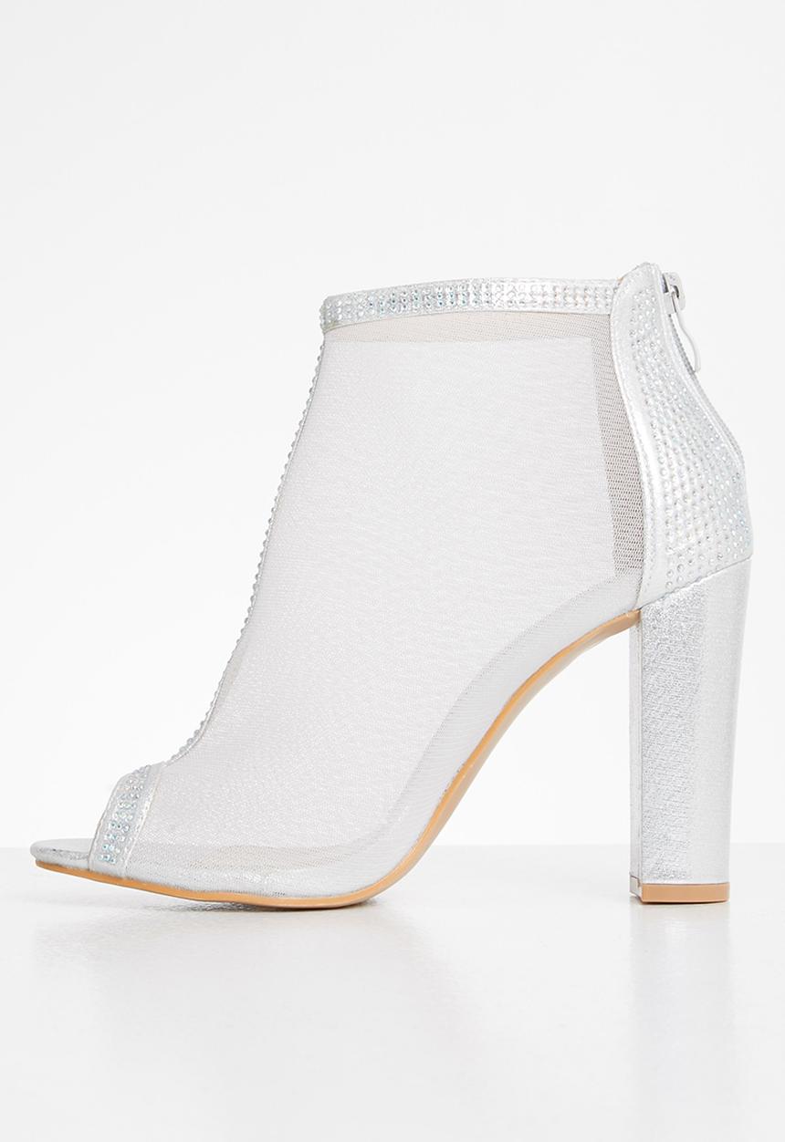 Miss Black - Fernanda heel - silver