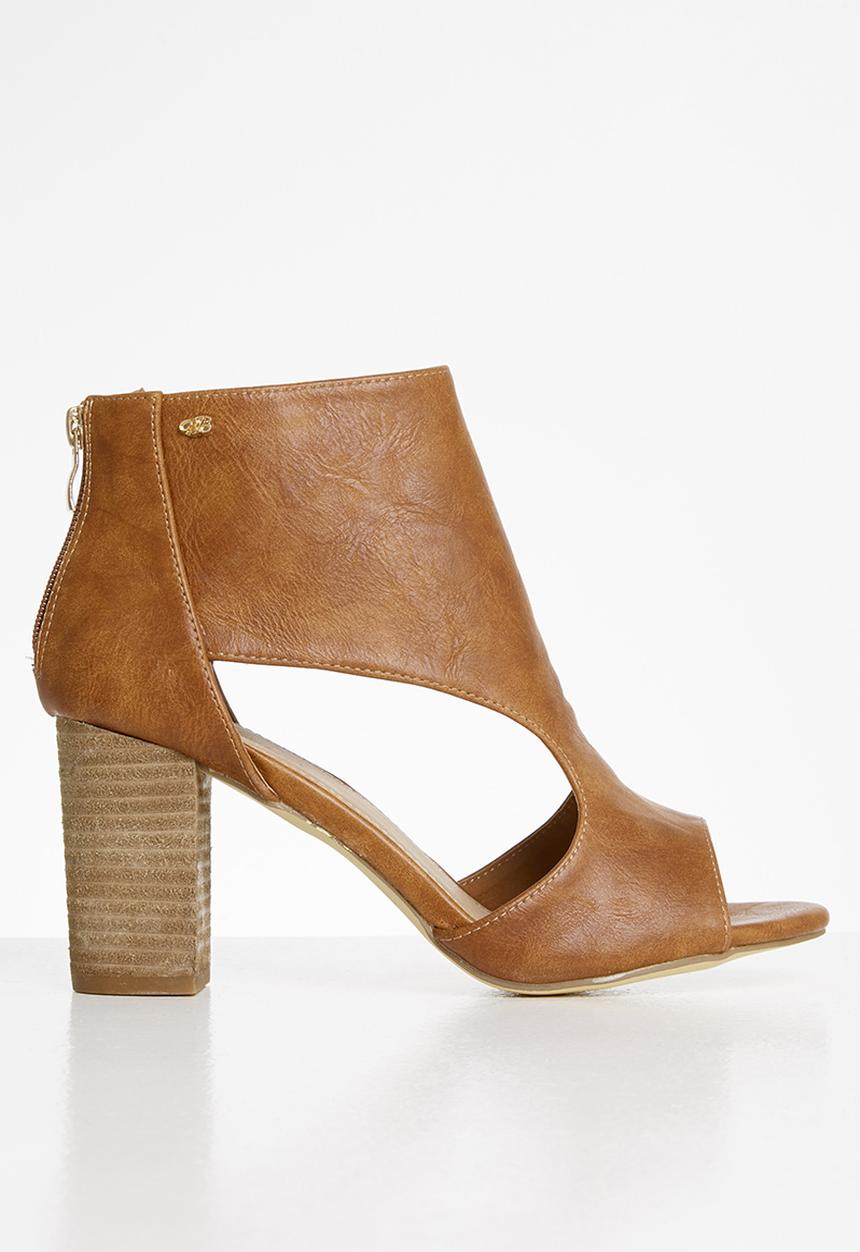 Miss Black - Tinos heel - tan