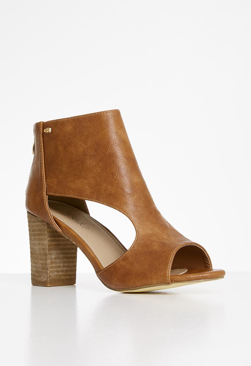 Miss Black - Tinos heel - tan