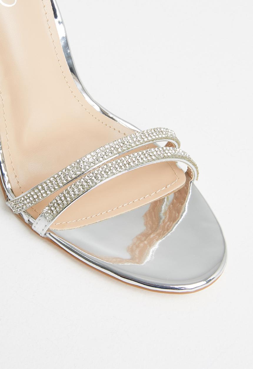 Miss Black - Chardonnay heel - silver