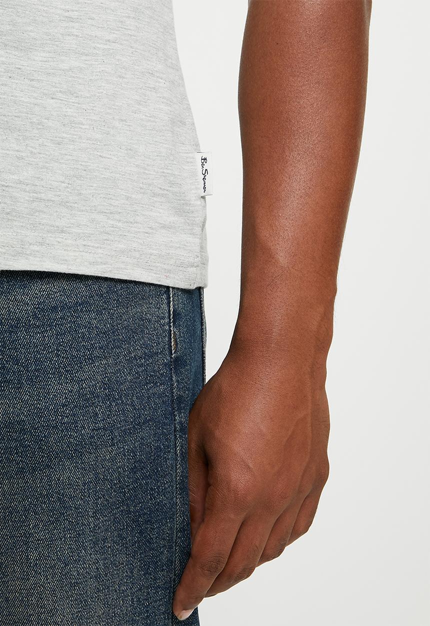 Ben Sherman - Layered chest print tee - grey