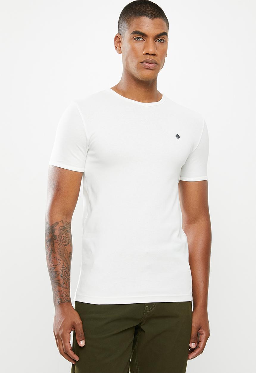 STYLE REPUBLIC - Ace  v-neck muscle tee - white