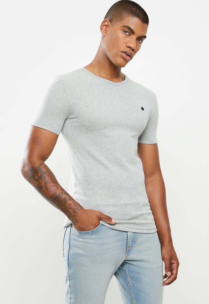 STYLE REPUBLIC - Ace  v-neck muscle tee - grey
