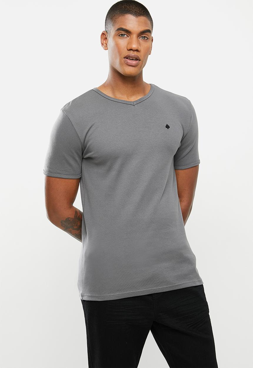 STYLE REPUBLIC - Ace V-neck muscle tee - grey