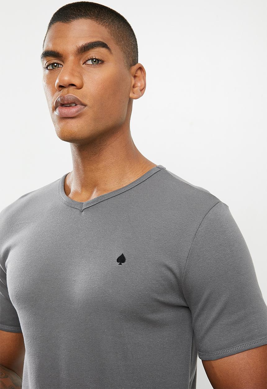 STYLE REPUBLIC - Ace V-neck muscle tee - grey