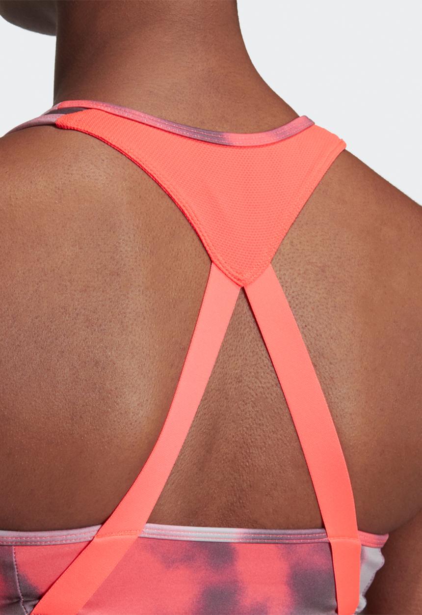 adidas Performance - Aop workout bra - pink & white