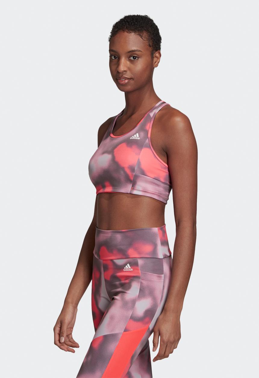 adidas Performance - Aop workout bra - pink & white