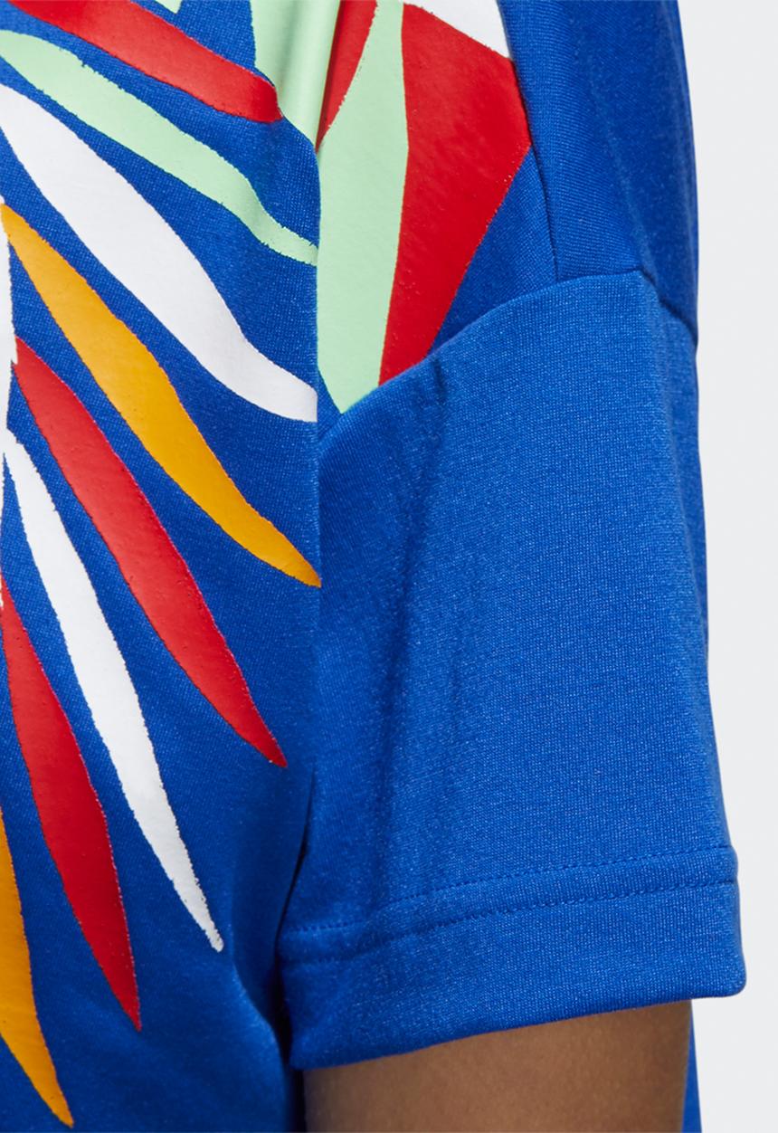 adidas Performance - Farm graphic tee - royal blue & white