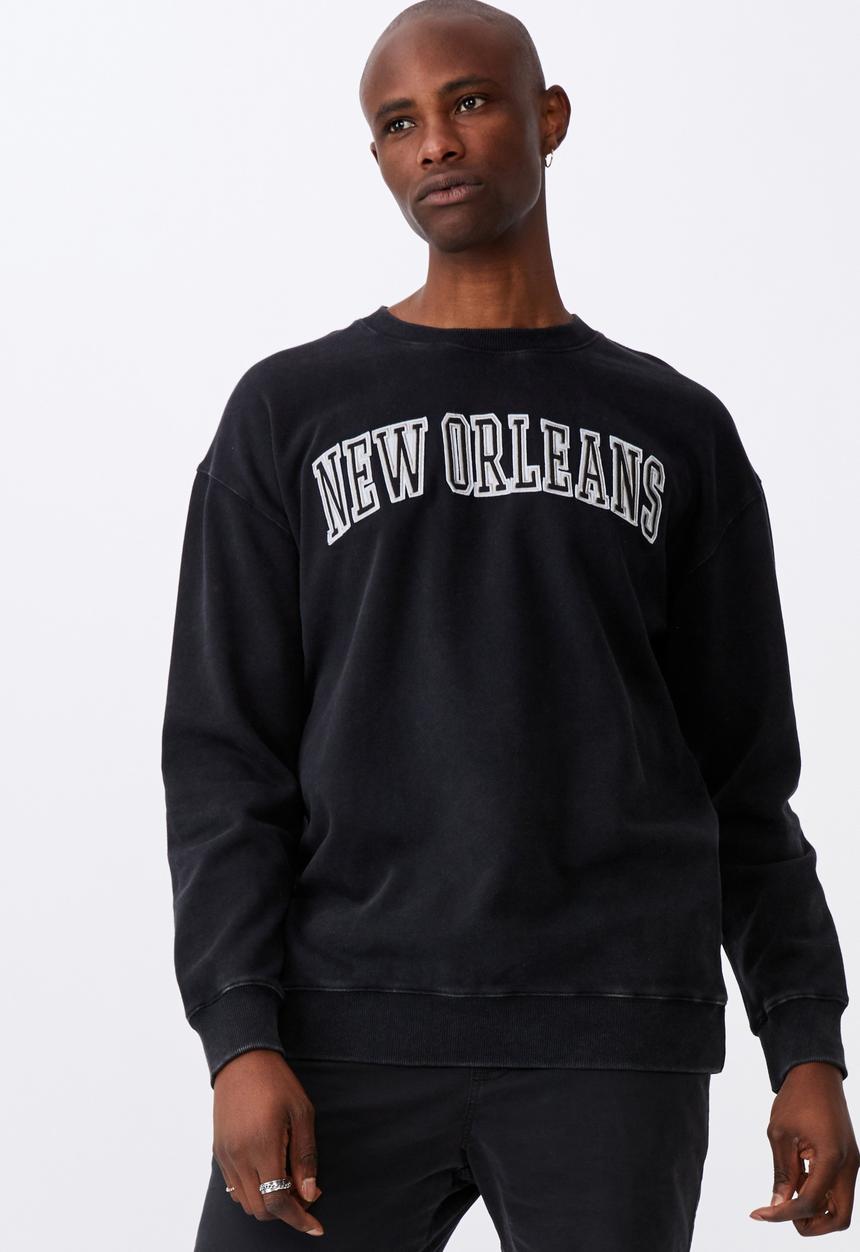 Factorie - Elite oversized crew - washed black