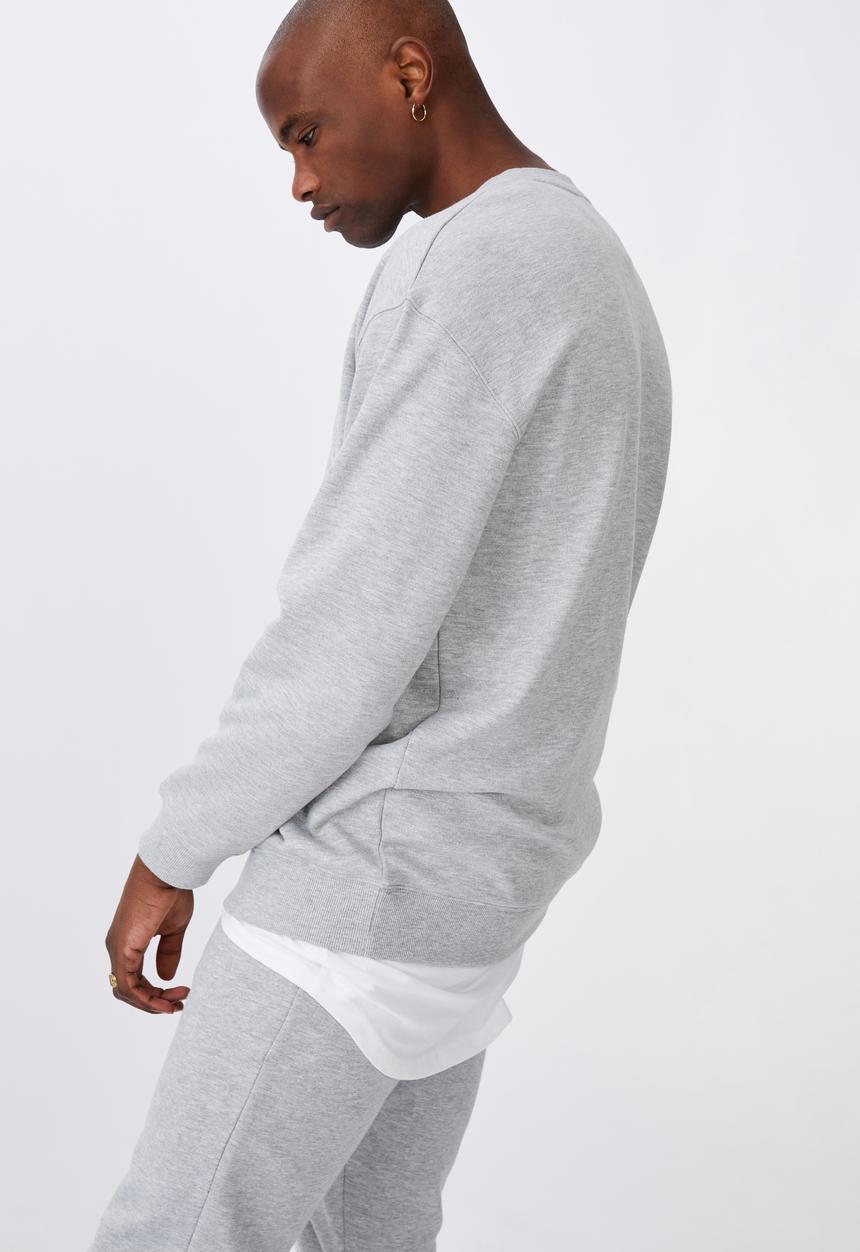 Factorie - Oversized crew - grey marle