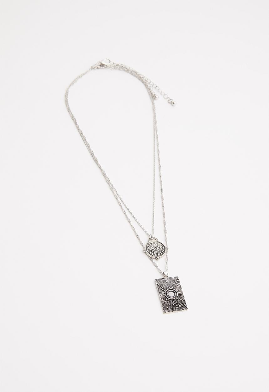 Rubi - Ray of light trinkets necklace - silver