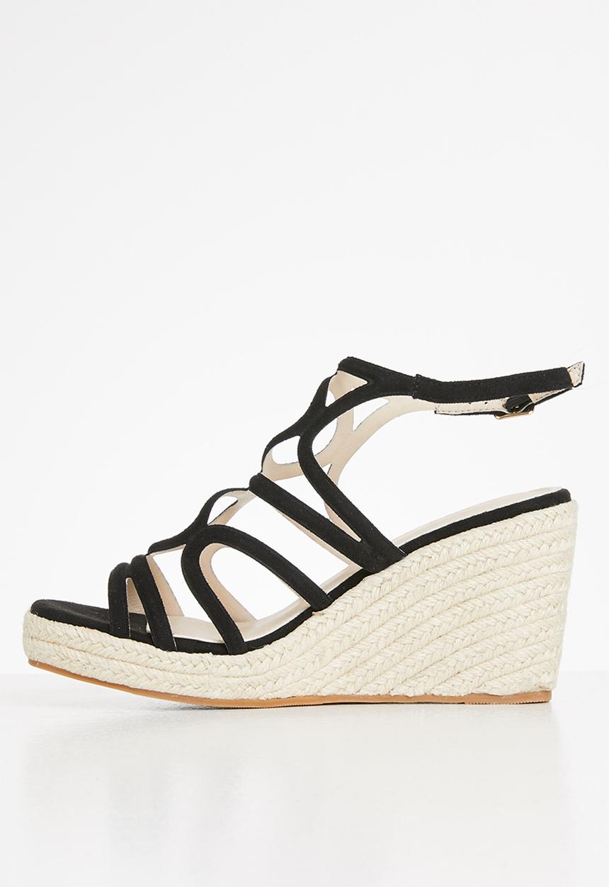 Plum - Janelle wedge - black