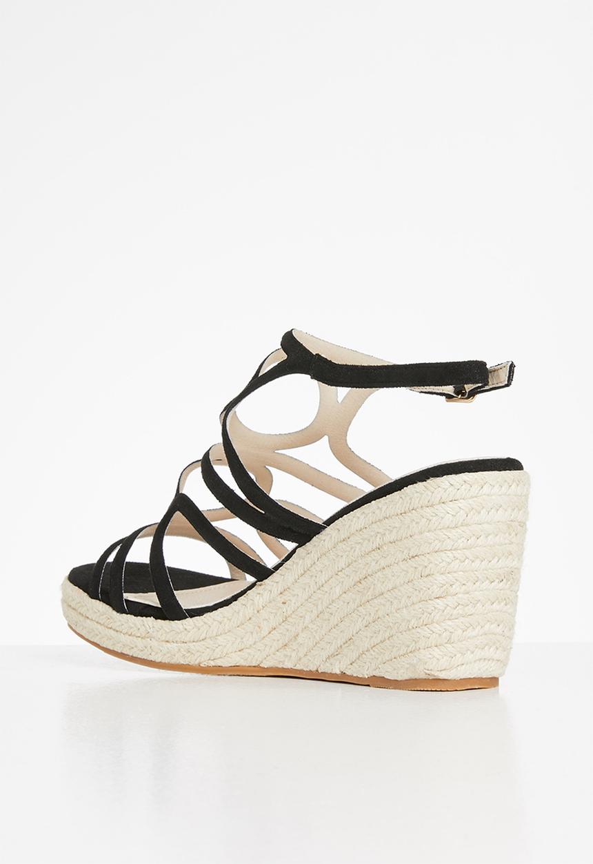 Plum - Janelle wedge - black