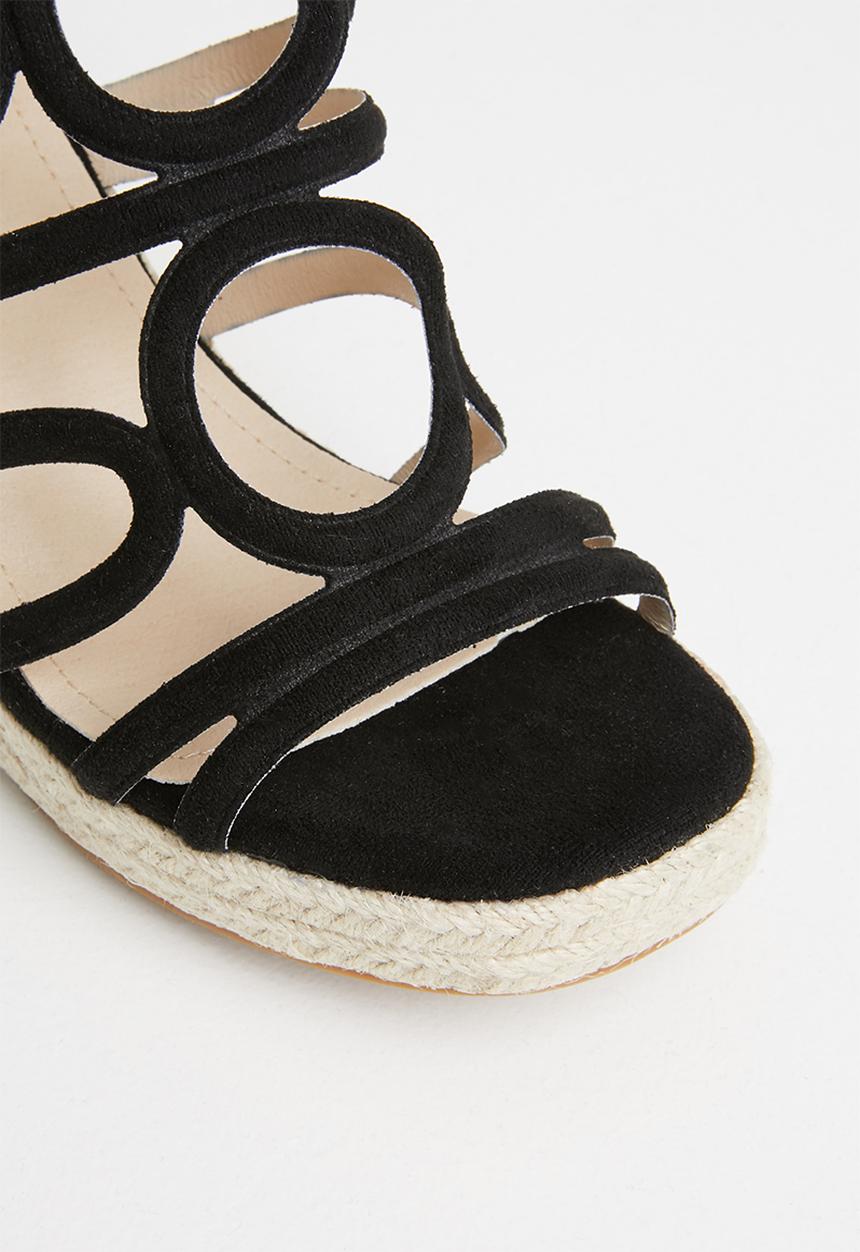 Plum - Janelle wedge - black