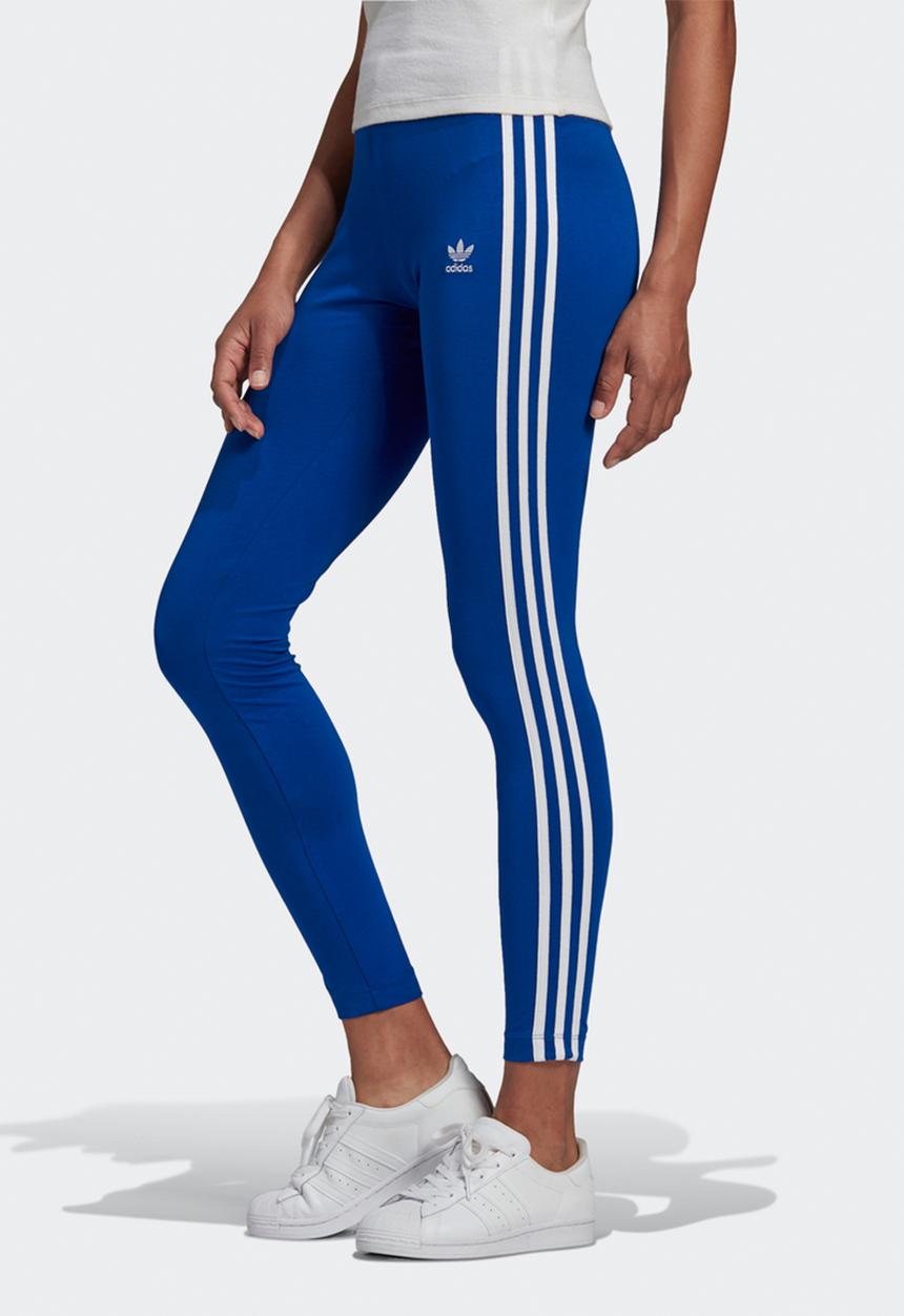adidas Originals - 3 stripe legging -  royal blue