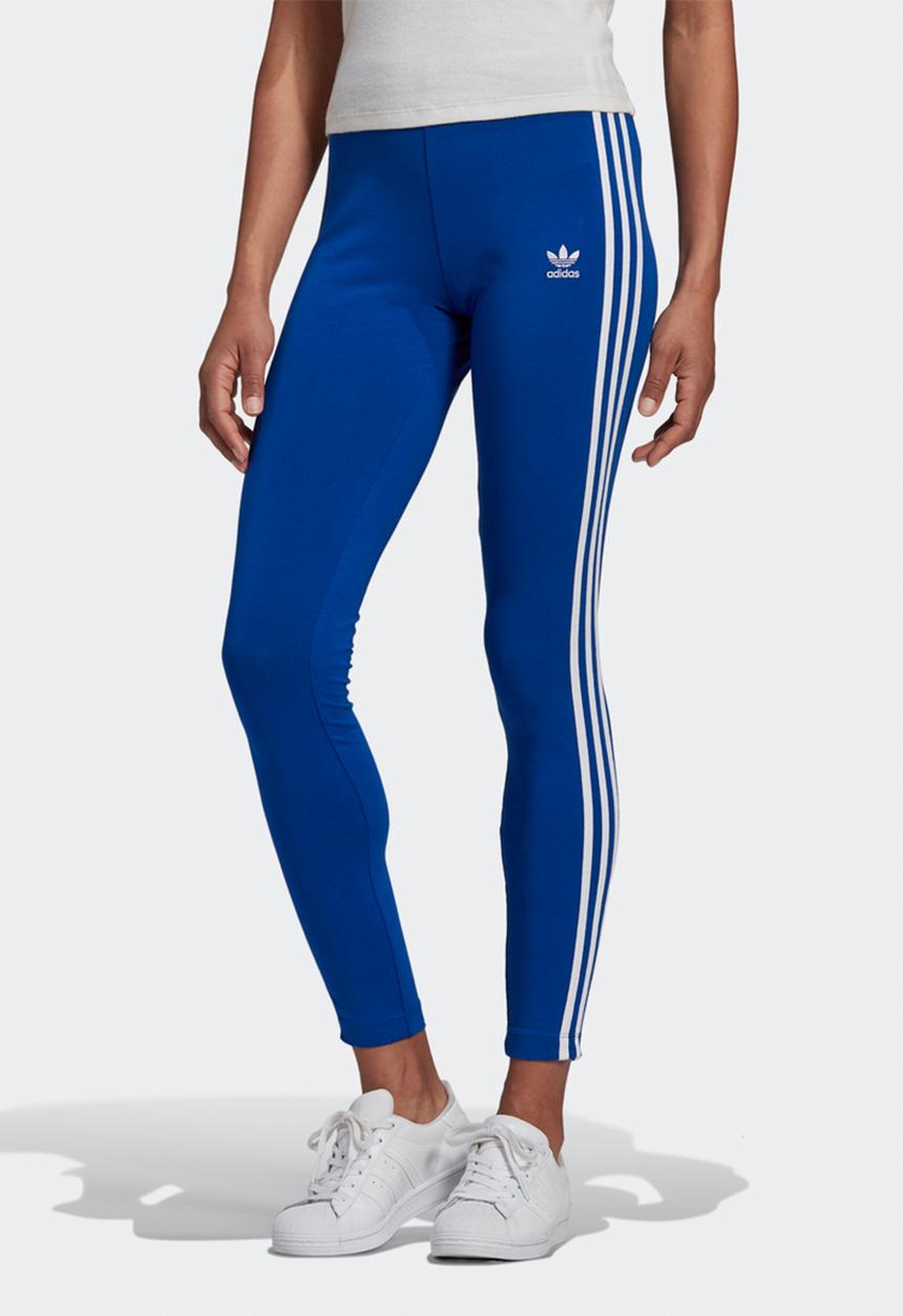 adidas Originals - 3 stripe legging -  royal blue