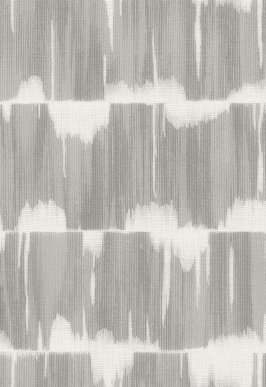 Sixth Floor - Waves printed vinyl wallpaper - grey & white