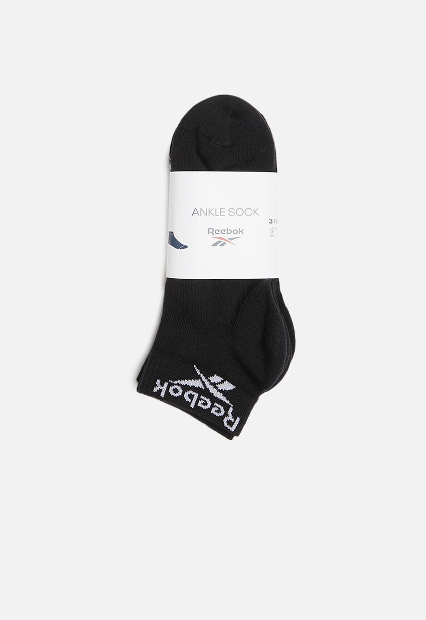 Reebok - 3 pack ankle socks - black