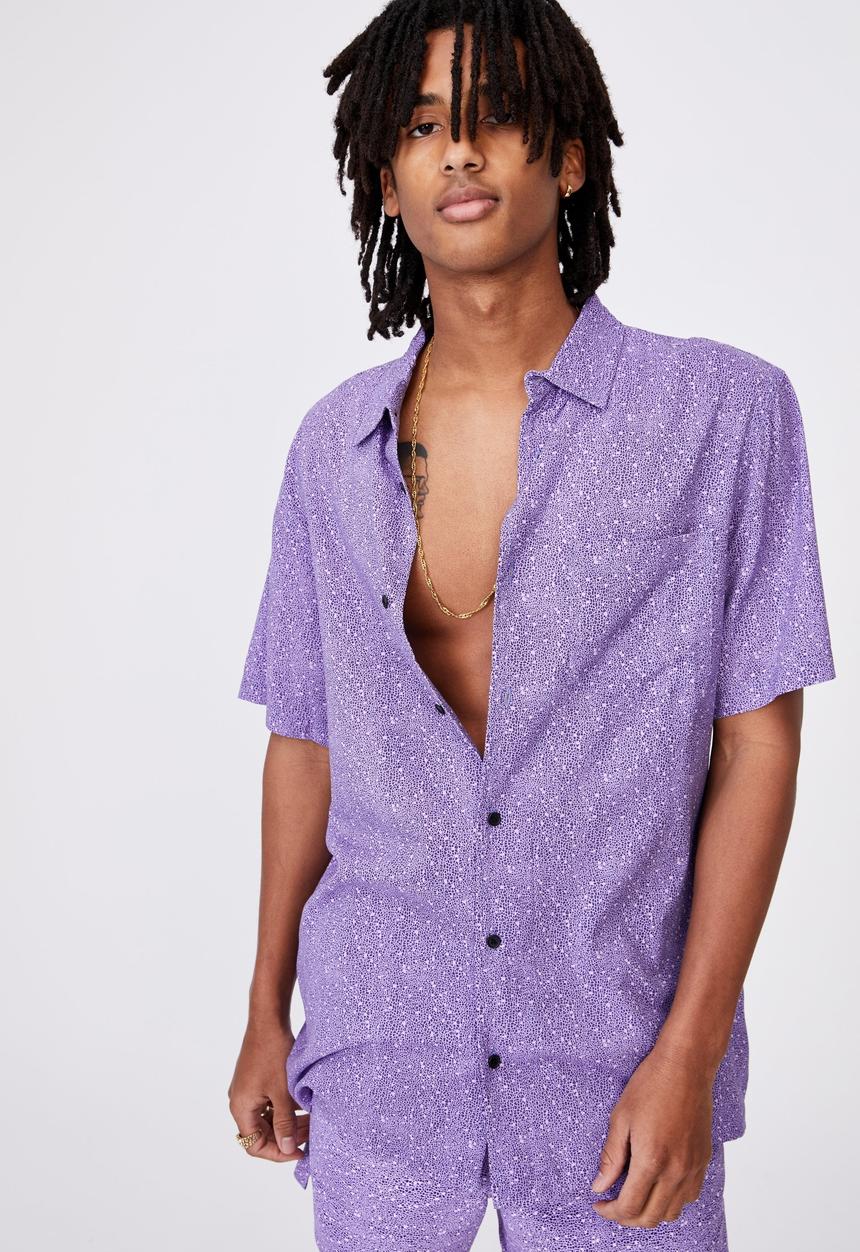 Factorie - Resort shirt - purple noise