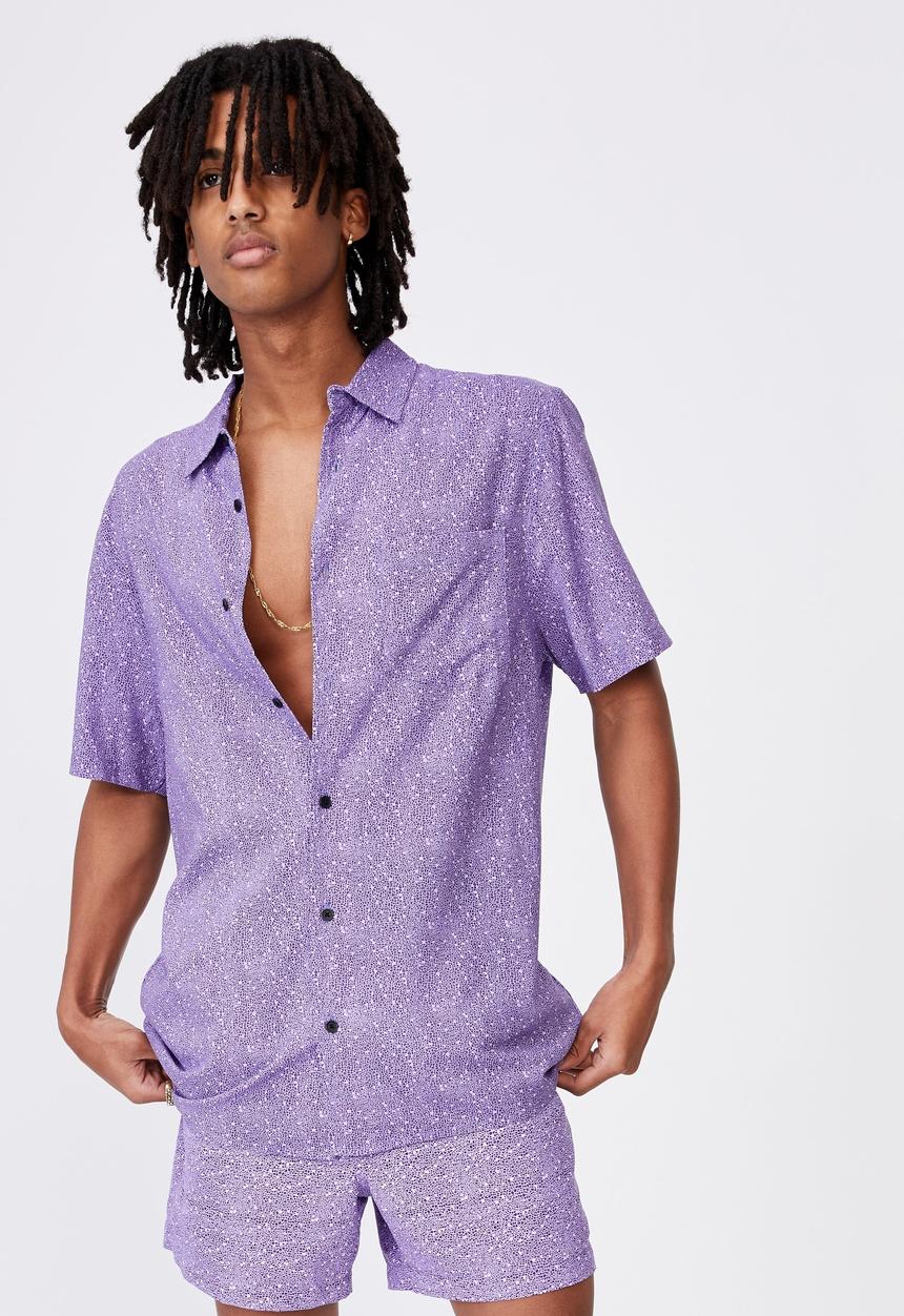 Factorie - Resort shirt - purple noise