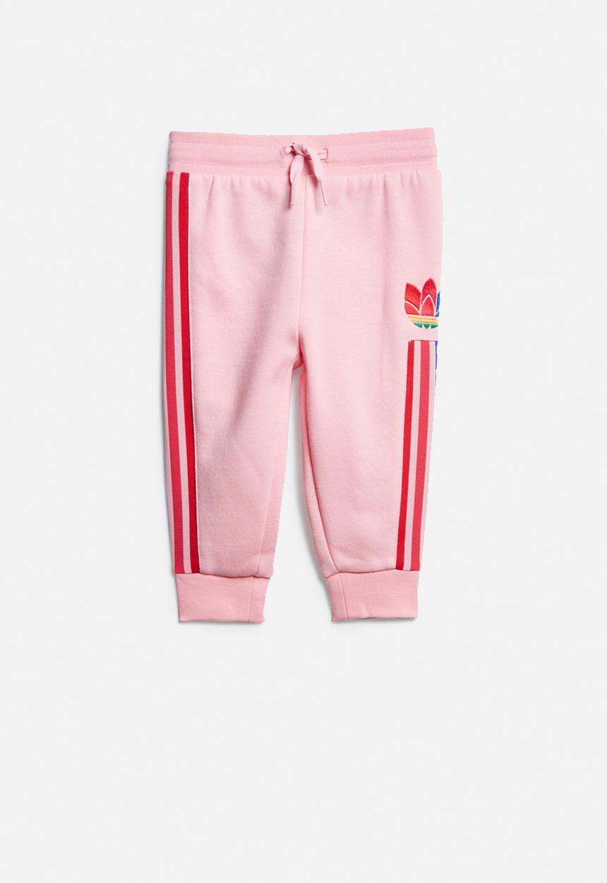 adidas Originals - 3D trefoil hoodie set - light pink