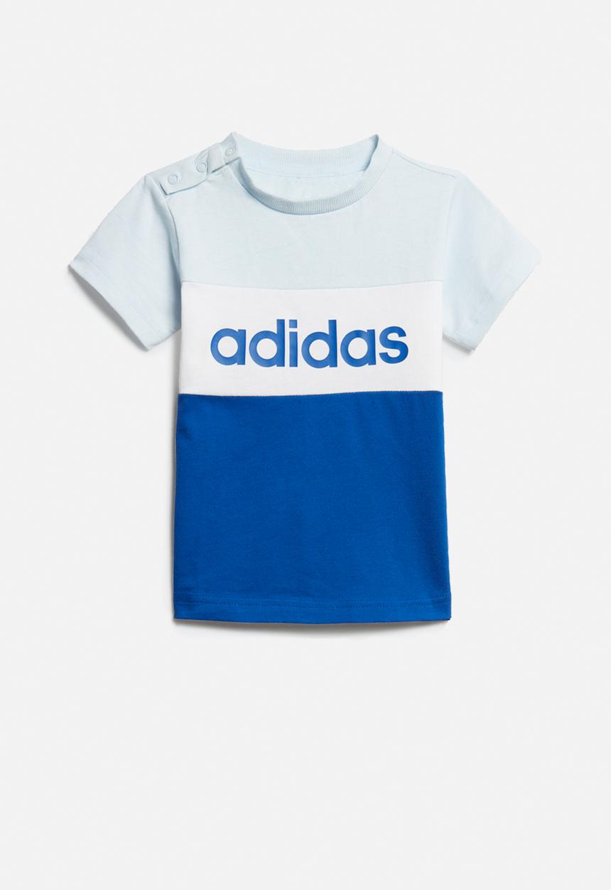 adidas Originals - Infants colourblock set - blue & white 