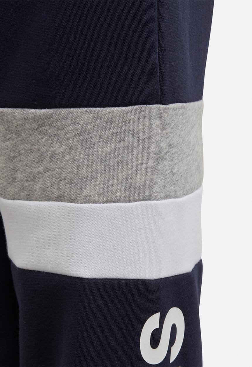 adidas Originals - Linear colourblock pants - navy & white 