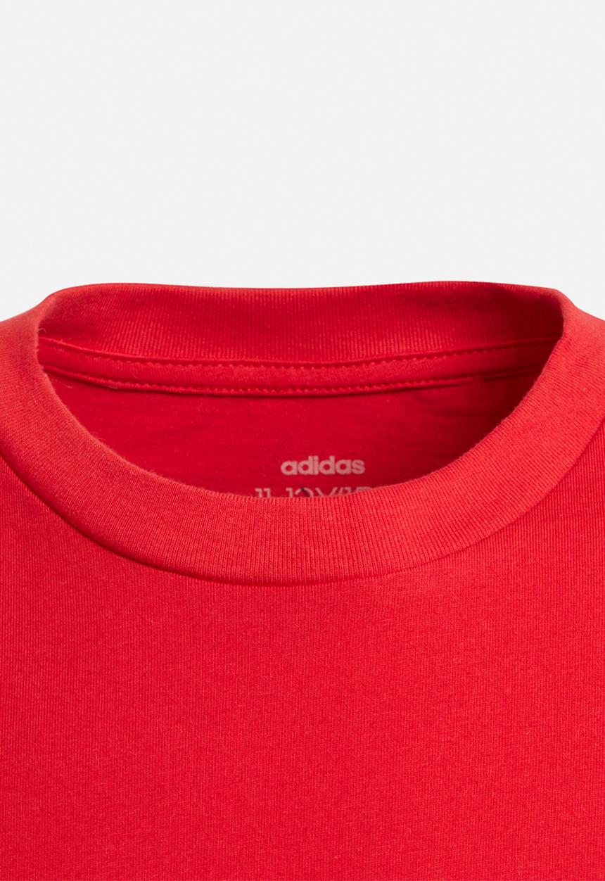 adidas Originals - Boys linear colourblock tee - red & navy 