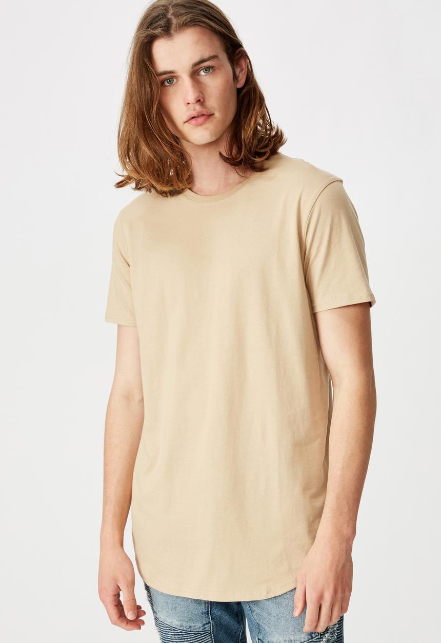 Factorie - Curved T-shirt - almond