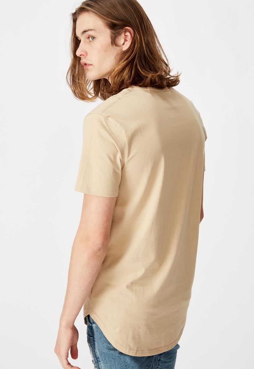 Factorie - Curved T-shirt - almond