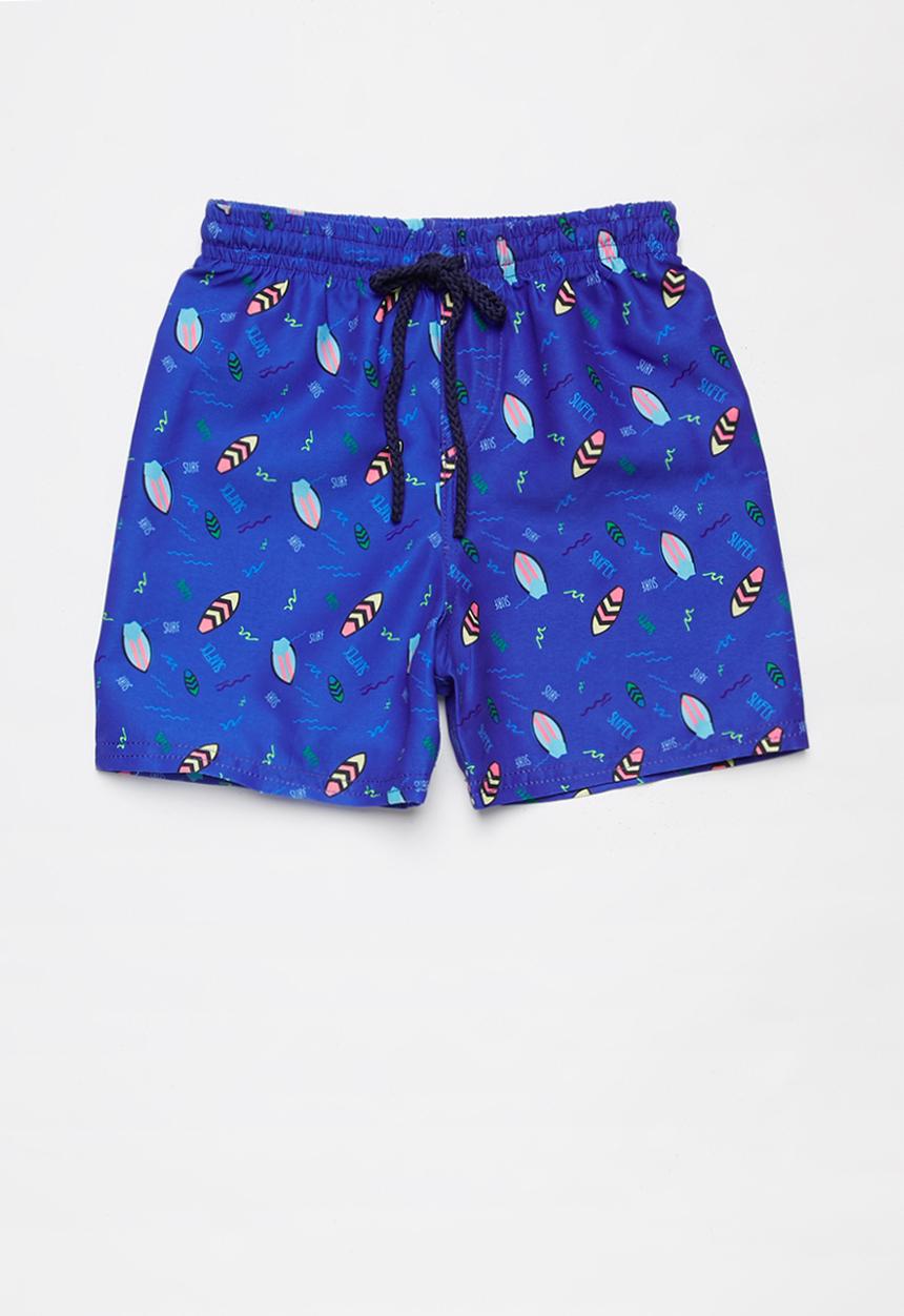 Pop Candy - Boys printed board shorts - blue